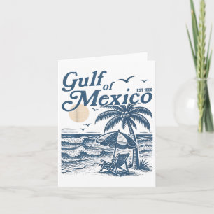 Golfo De México Gulf Coast 1550 Retro Gulf Of Mexi Card