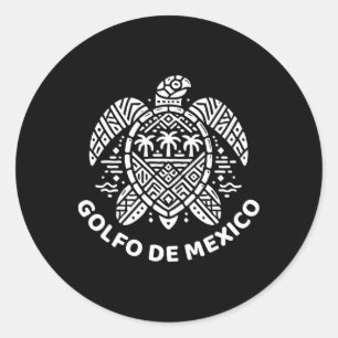 Golfo De Mexico Viva Mexico Gulf Of Mexico Souveni Classic Round Sticker