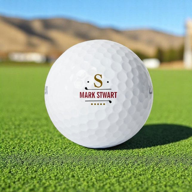 Golfplayer custom monogram golf balls (Creator Uploaded)