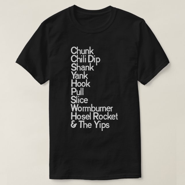 Golfs Dirty Words T-Shirt (Design Front)
