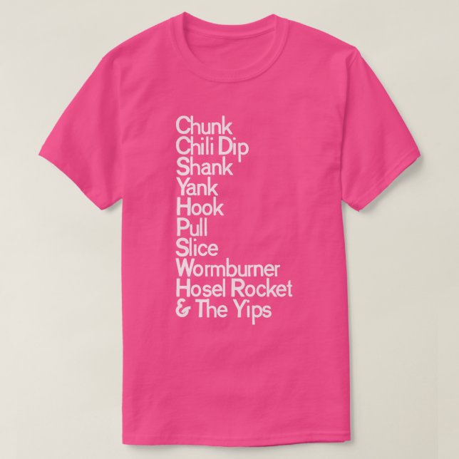 Golfs Dirty Words T-Shirt (Design Front)