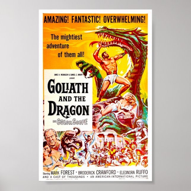 Goliath and the Dragon Vintage Movie Poster (Front)