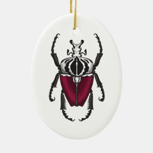 Goliath beetle ceramic tree decoration
