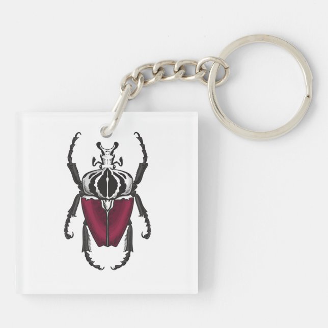 Goliath beetle key ring (Back)