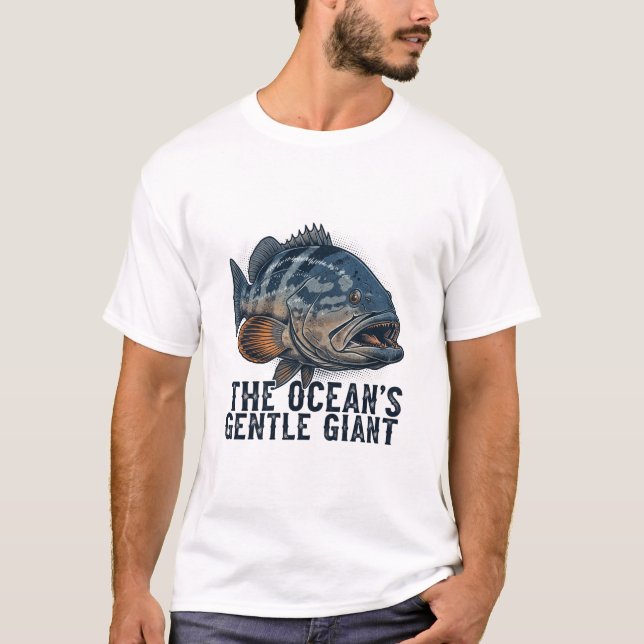 Goliath Grouper fishing print design for tshirt  (Front)