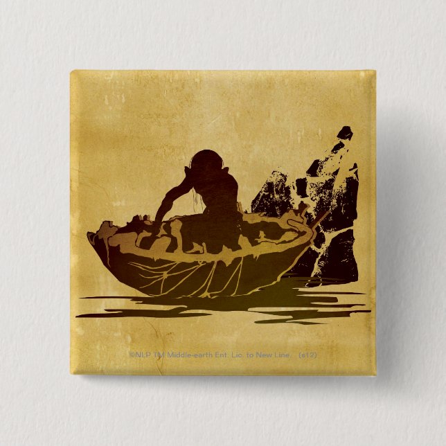 GOLLUM™ in a Raft 15 Cm Square Badge (Front)