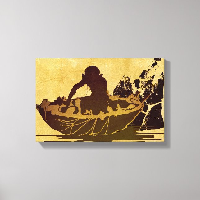 GOLLUM™ in a Raft Canvas Print (Front)