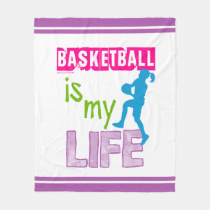 Golly Girls - Basketball is My Life Fleece Blanket