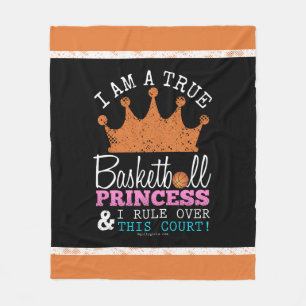 Golly Girls: Basketball Princess Rule This Court Fleece Blanket