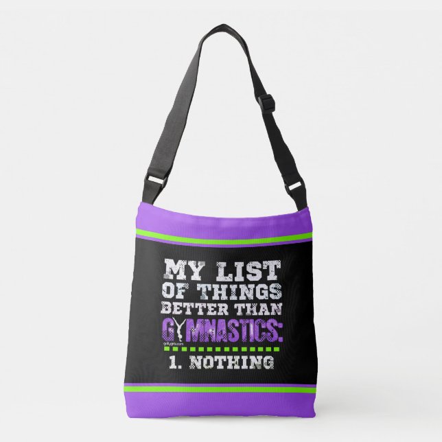 Golly Girls: List of Things Better Than Gymnastics Crossbody Bag (Front)