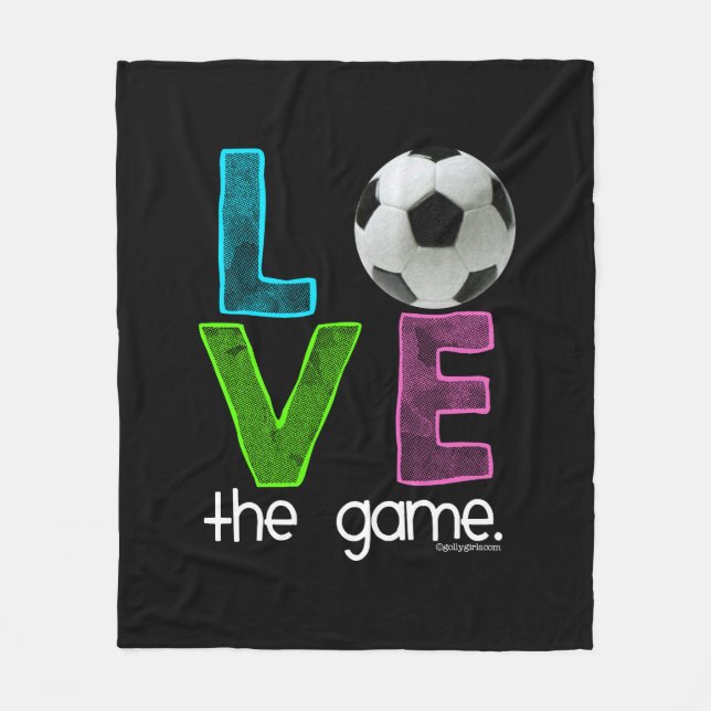 Golly Girls: Soccer - Love the Game Fleece Blanket (Front)