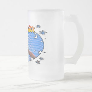Golly McCry Frosted Glass Beer Mug