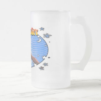 Golly McCry Frosted Glass Beer Mug