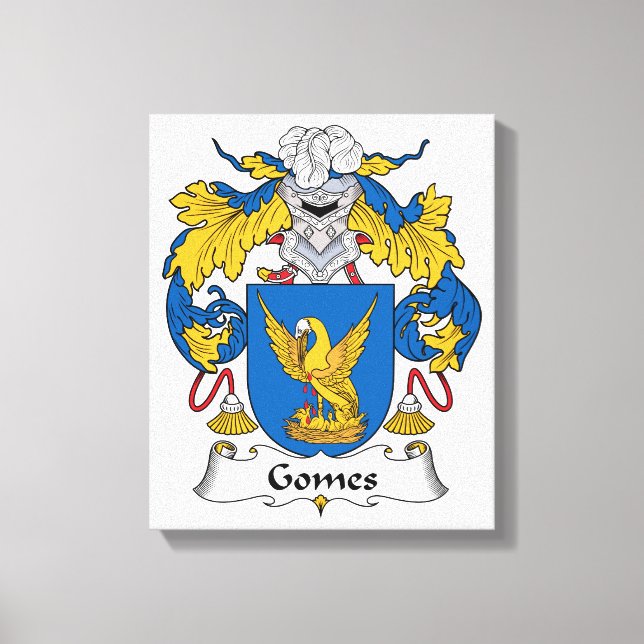 Gomes Family Crest Canvas Print (Front)