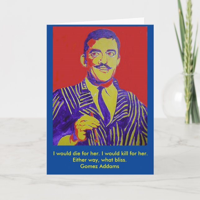Gomez Addams Addams Family Halloween Blank Card (Front)