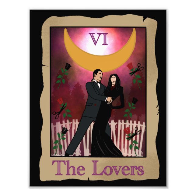 Gomez and Morticia Addams Tarot Photo Print (Front)