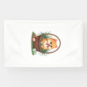 Gomi's Easter Mess Vintage Cute Easter Dog Vector  Banner