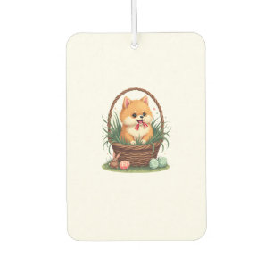 Gomi's Easter Mess Vintage Cute Easter Dog Vector  Car Air Freshener