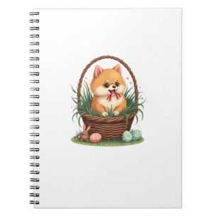 Gomi's Easter Mess Vintage Cute Easter Dog Vector  Notebook