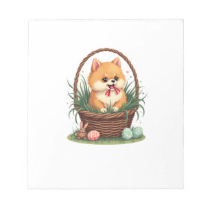 Gomi's Easter Mess Vintage Cute Easter Dog Vector Notepad