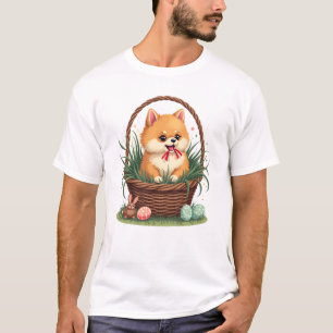 Gomi's Easter Mess Vintage Cute Easter Dog Vector  T-Shirt