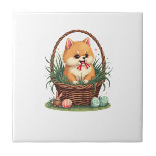 Gomi's Easter Mess Vintage Cute Easter Dog Vector Tile