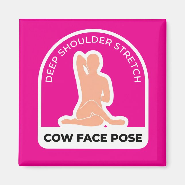 Gomukhasana Cow Face Pose • Deep Shoulder Stretch  Magnet (Front)