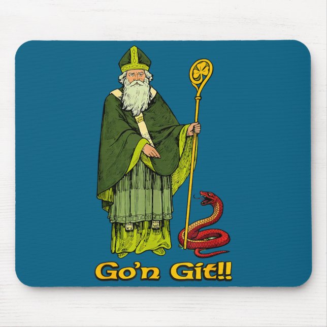 Go'n git st patricks day funny saint patrick menGo Mouse Mat (Front)