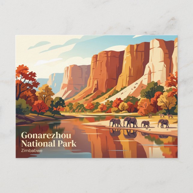 Gonarezhou National Park Zimbabwe Postcard (Front)