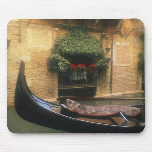 Gondola and Restaurant, Venice, Veneto, Italy Mouse Mat (Front)