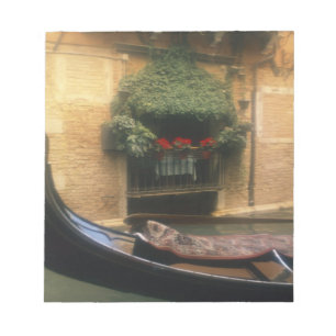 Gondola and Restaurant, Venice, Veneto, Italy Notepad