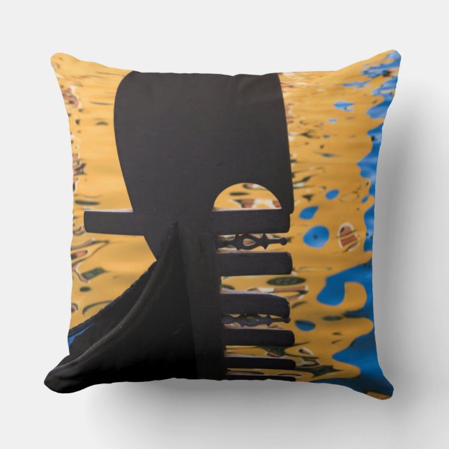 Gondola and water ripples, Italy Cushion (Front)