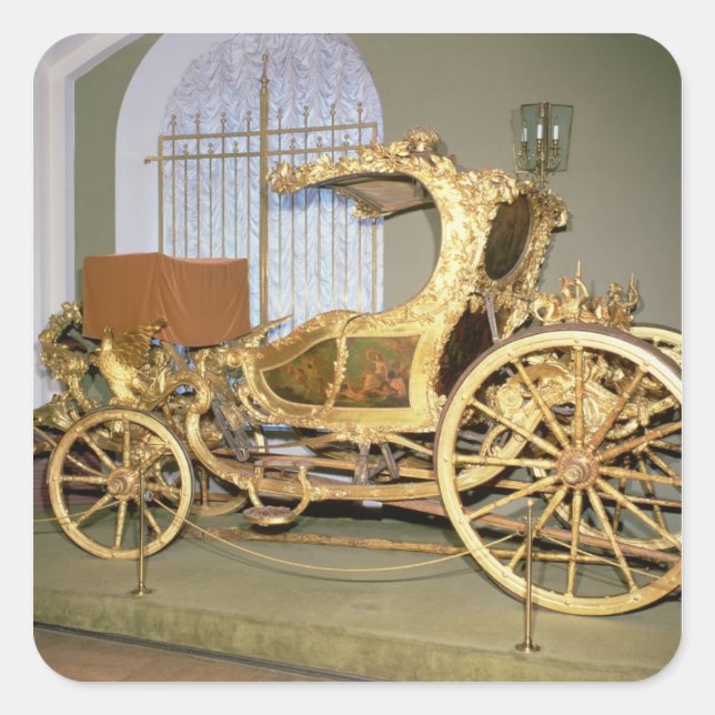Gondola carriage of Empress Catherine II Square Sticker (Front)