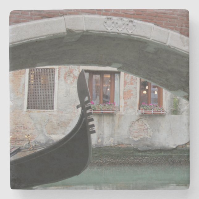 Gondola in Venice Italy Canal Stone Coaster (Front)