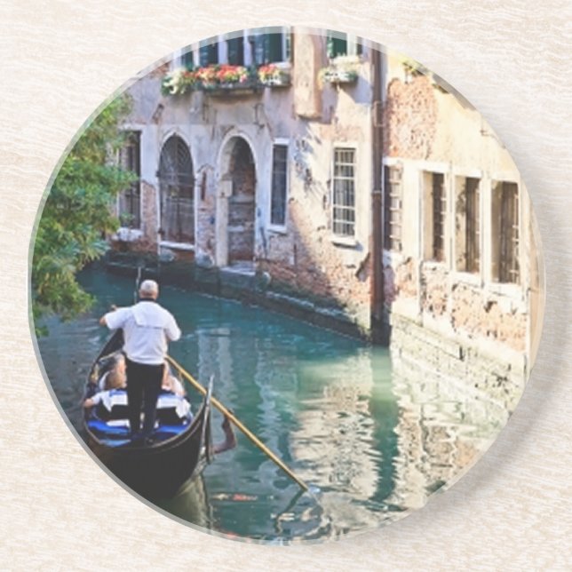 Gondola in Venice Italy Coaster (Front)