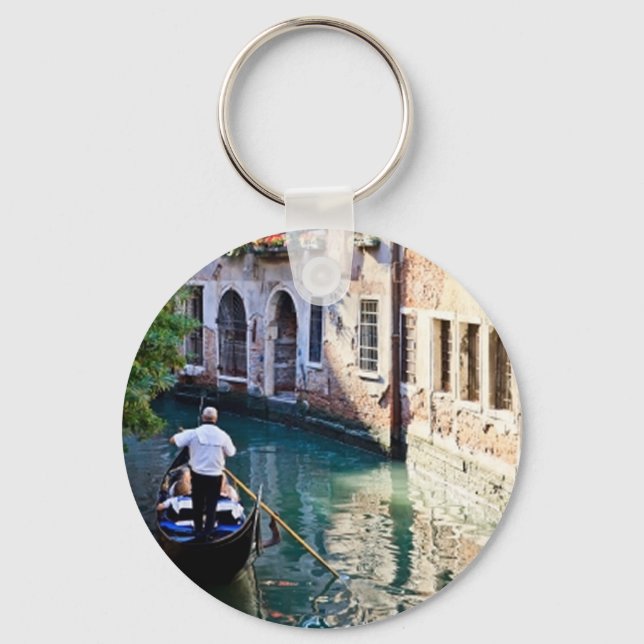 Gondola in Venice Italy Key Ring (Front)