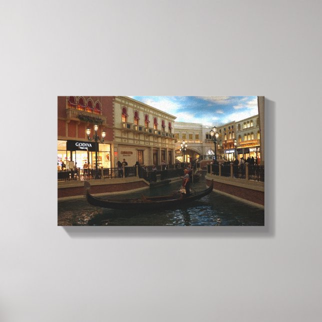 Gondola Ride at The Venetian Canvas Print (Front)