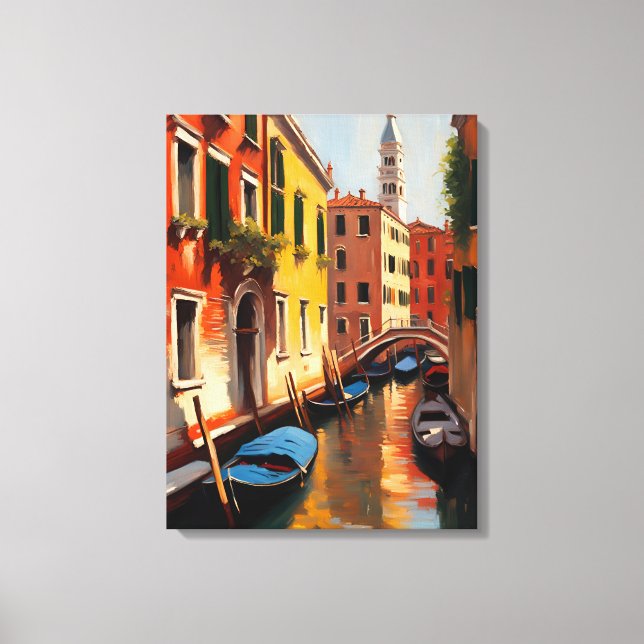 Gondola Serenade in Venice Canvas Print (Front)