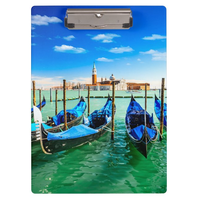 Gondolas at Venice, Italy Clipboard (Front)