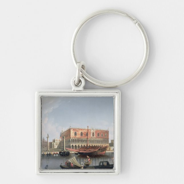 Gondolas before St. Marks Square, Venice Key Ring (Front)