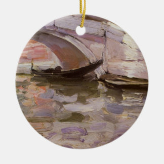 Gondolas by John Singer Sargent, Impressionism Art Ceramic Tree Decoration