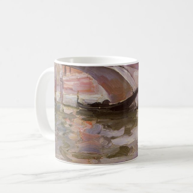 Gondolas by John Singer Sargent, Impressionism Art Coffee Mug (Front Left)