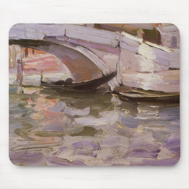 Gondolas by John Singer Sargent, Impressionism Art Mouse Mat (Front)