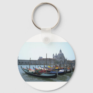 Gondolas in the Grand Canal, Venice, Italy Key Ring