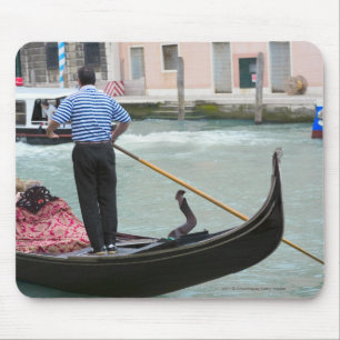 Gondolas in Venice canal Mouse Mat