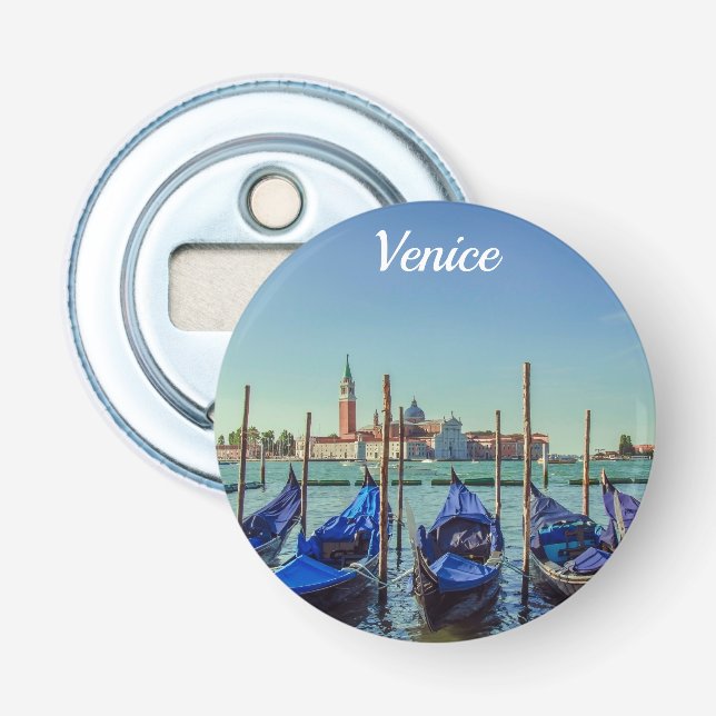 Gondolas in Venice, Italy Bottle Opener (Front)