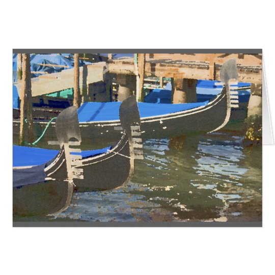 Gondolas in Venice, Italy Card