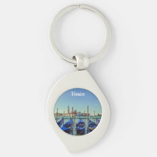 Gondolas in Venice, Italy Key Ring