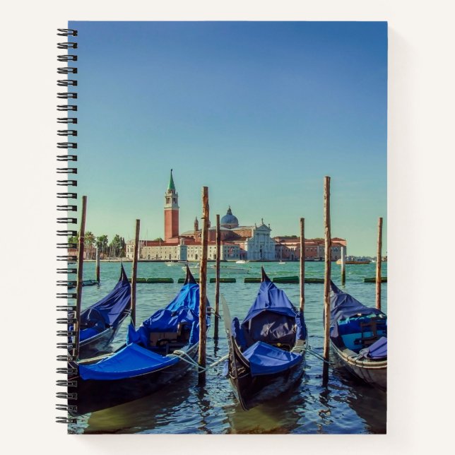 Gondolas in Venice, Italy Notebook (Front)