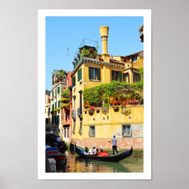 Gondolas in Venice Poster (Front)